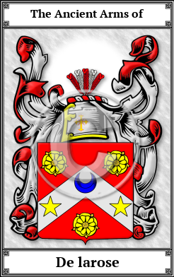 De larose Family Crest Download (JPG)  Book Plated - 150 DPI